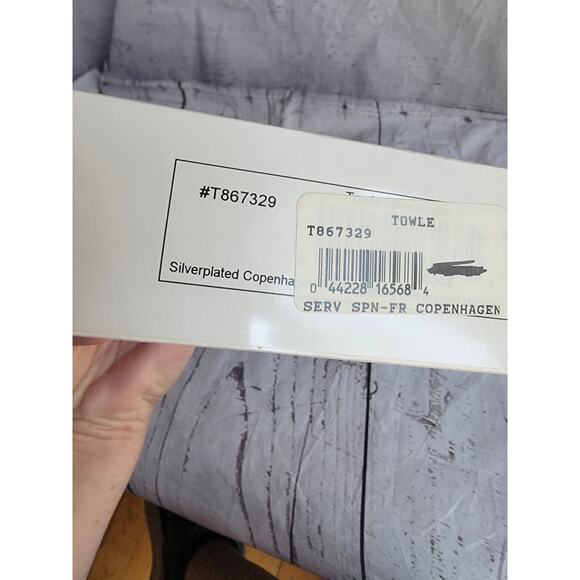 Towle Copenhagen Vintage Silver Plate Serving Spoon Large 10.75" in a Green Box - Picture 9 of 9